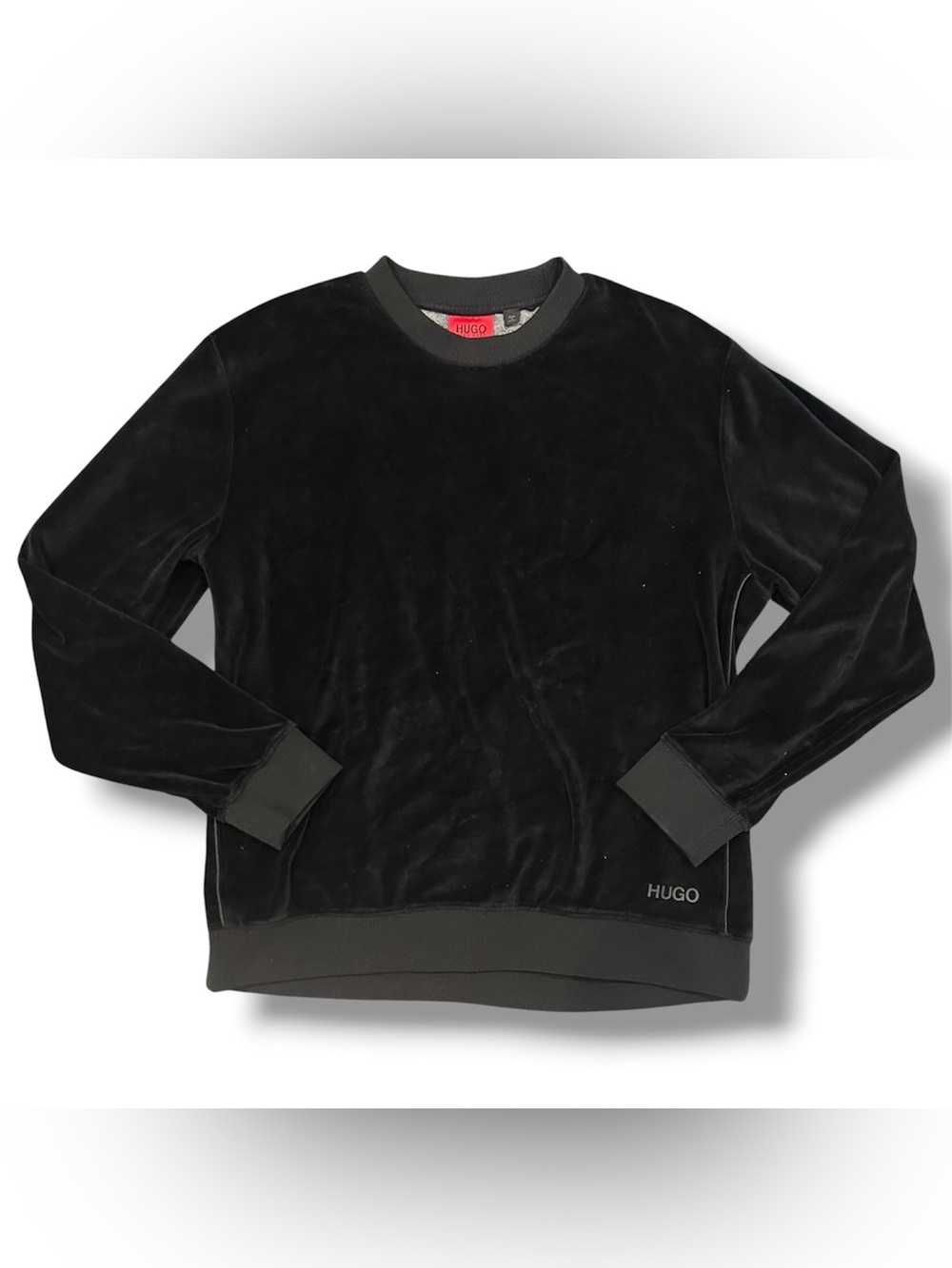 HUGO Boss Men’s Black Velour Sweatshirt Size XL